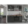 Image de Stolarz Lempert Lassen Cuisine Complete L 180 Cm Avec Meuble Four Et Plans De Travail - Gris Matera