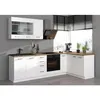 Image de ATLAS Cuisine complète d'angle 8 éléments (réversible droit / gauche) - Décor blanc - L270 cm - Plan de travail non inclus
