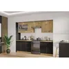 Image de Stolarz Lempert Cuisine Complete - Modena - 260 Cm - Chene Artisan Et Noir Mat