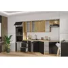 Image de Stolarz Lempert Cuisine complete - MODENA - 300 cm - Chene artisan et noir mat