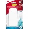 Image de 3m 1 Patère Blanc nacré 3M Command¿ avec languettes résistantes à l'eau, 2 languettes, 3,4 kg