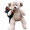 Image de Nounours En Peluche Énorme Teddy Bear 75+85 Crème-Marron