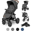 Image de Poussette Poussette Lionelo Annet Gris FoncÃ© Avec Pneus En Mousse Pliable