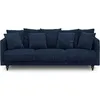 Image de CONSTANCE CanapÃ© droit fixe 4 places - Tissu bleu - Classique - L 212 x P 93 cm