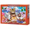 Image de Puzzle 500 pièces Castorland - Chatons avec Fleurs