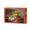 Image de Puzzle Castorland - Nature morte avec fleurs et corbeille de fruits, 2000 pièces