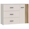 Image de Commode - 3 tiroirs - Cachemire - L120 x P41x H90 cm - WAIKATO