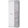 Image de Armoire A Chaussures Style Contemporain Effet Béton Et Blanc Mat - L 69 Cm