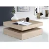 Image de Table Basse Plateau Rotatif - CarrÃ© - Chene - 78 X 78 X 36 Cm - Coffee