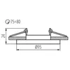 Image de Support Spot Encastrable Rond Fin Orientable Morta Noir