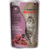 Image de Super Benek sans céréales filets cuits à la vapeur 28 x 85 g pour chat - canard, cranberries en sauce