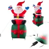 Image de KADAX Père Noël gonflable avec cadeau Led 180cm SUN2