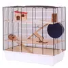 Image de Cage Skyline Fun Area Leon version blanche pour hamster, gerbille et souris - L 67 x l 36,5 x H 65 cm