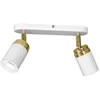 Image de Plafonnier Ã Spots Rondo Blanc/DorÃ©, Ã 2 Lampes