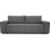 Image de CANAPÃ CONVERTIBLE 3 PLACES JOSH - TISSU ZOOM ANTHRACITE - COFFRE DE RANGEMENT - L 197 X P 117 X H 65 CM