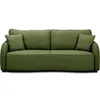 Image de Canapé Convertible Bari 3 Places - Tissu Olive - Coffre De Rangement - L215 X H89 X P100 Cm