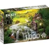 Image de Puzzle 1000 pièces Enjoy - Une cabane en rondins au bord du Magic Creek