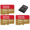 Image de Lot de 3 SanDisk Extreme A2 256 Go micro SDXC Carte mÃ©moire flash - Class 10