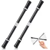 Image de 2 Pcs Spinning Pens Pen Set Mod with Tutorial, Finger Spinning Rotating No Refill Pen, Anti-Stress Brain Training Toy (Black and Silver), (-Without Refill-po09)
