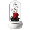 Image de EFUTURE LED Lampe Fleur Rose éternelle USB Charge Lampe à parfum Veilleuse ambiante Rouge