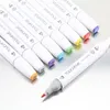 Image de Kit de 80 Feutres Marqueur Huile-alcool Double 1mm-6mm 80 Couleurs Graphique + Sac de Crayon pour la conception de l'architecture Blanc