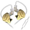Image de Écouteurs SZSMART KZ-ZSN PRO X HIFI courbés avec microphone doré (In ear - sensibilité 109db)