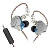 Image de Écouteurs SZSMART KZ-ZSN PRO courbés avec microphone bleu (In ear - sensibilité 109db - subwoofer)