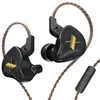 Image de Écouteurs SZSMART KZ EDX HIFI courbés avec microphone noir (In ear - sensibilité 112db)