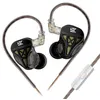 Image de Écouteurs SZSMART KZ DQS HIFI courbés avec microphone noir (In ear - sensibilité 110±3db)
