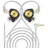 Image de Écouteurs SZSMART KZ EDX ULTRA HIFI courbés avec microphone noir (In ear - sensibilité 112±1db)