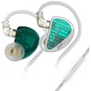 Image de Écouteurs SZSMART KZ AS16 PRO HIFI courbés avec microphone vert (In ear - sensibilité 114±3db)