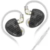 Image de Écouteurs SZSMART KZ AS16 PRO HIFI courbés avec microphone noir (In ear - sensibilité 111±3db - Version haute résistance)