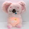 Image de Peluche Koala SZSMART HXBTKL1 avec lumière et musique pour endormir les enfants - Rose
