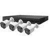 Image de Pack de 4 caméras de surveillance connectées Ezviz H3K PoE 4K extérieure Blanc et Noir + NVR X5K