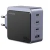 Image de Ugreen Nexode S - Adaptateur secteur - GaN - 100 Watt - PD 2.0, PD 3.0, QC 2.0, QC 3.0, QC 4.0+, Apple Fast Charge, Fast Charge, USB BC 1.2 - 4 connecteurs de sortie (3 x USB-C, USB) - Europe - avec adaptateur Schuko vers Inde