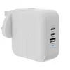 Image de Targus HyperJuice - Adaptateur secteur - GaN - 70 Watt - QC 3.0, Power Delivery 3.0 + PPS - 3 connecteurs de sortie (USB, 2 x USB-C) - blanc
