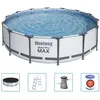 Image de Bestway Bestway - Steel Pro MAX - Piscine tubulaire avec pompe de filtration et accessoires - 427x107 cm - Ronde