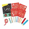 Image de Hape Chalks And Stencils Art - Set De Craies Avec Des Pochoirs