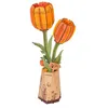 Image de Puzzle 3D en bois Rolife Tulipes oranges DIY 76 pièces