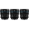 Image de Set d'Objectifs Cinéma Manuels SIRUI Night Walker S35 24mm / 35mm / 55mm T1.2 à Grande Ouverture pour Monture X, Compatible Fujifilm X-H2, X-H2S, X-T4, X-T3, X-S10, X-S20 (MS-3SXB,Noir)