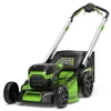 Image de Greenworks 2514207 tondeuse Ã  gazon Marcher derriÃ¨re un tracteur tondeuse Batterie Noir, Vert