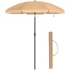 Image de Songmics Parasol De 160 Cm, Protection Solaire Upf 50+, Hauteur Réglable, Avec Sac De Transport, Taupe