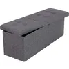 Image de Nancy's Hocker Â¿ Poof - Folding Chair With Storage - Chest - Couch - Dark Grey