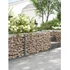Image de Songmics Gabion Pour Pierre, Cage En Métal, Panier À Pierre, Maille 5 X 10 Cm, Galvanisé, Mur, Paterre, Décoration De Jardin, 100 X 50 X 30 Cm, Lot De 2, Argent