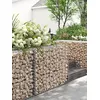 Image de Songmics Gabion Pour Pierre, Cage En Métal, Panier À Pierre, Maille 5 X 10 Cm, Galvanisé, Mur, Paterre, Décoration De Jardin, 100 X 80 X 30 Cm, Lot De 2, Argent