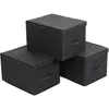 Image de 3 BoÃ®tes de rangement pliable, Noir