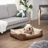 Image de Panier Pour Chien Avec Coussin RÃ©versible, Marron / 85 X 65 X 21 Cm