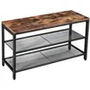 Image de Banc à chaussures avec assise VASAGLE Brun rustique LBS74X