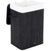 Image de Nancy's Foldable Laundry Basket Bamboo - Laundry Basket - 72l Black