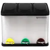 Image de Poubelle de Cuisine SONGMICS 45 Liter 3x15L, De Couleur LTB45L